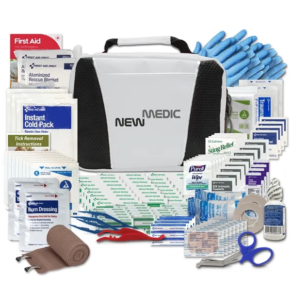 First aid kit with a nylon zippered bag, eye wash, tick... from ASI 84514 Safety Made