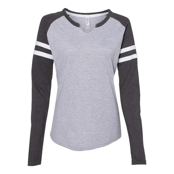Women's Fine Jersey Mash Up Long Sleeve T-Shirt... from ASI 84358 S&S Activewear