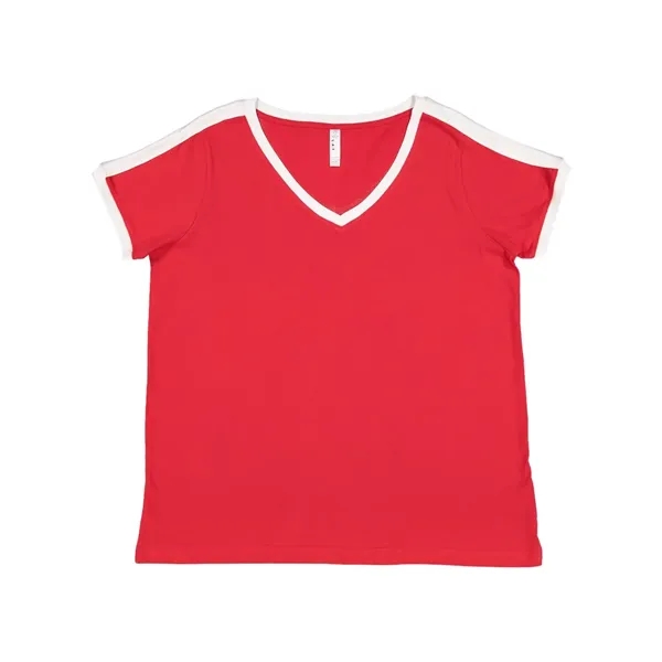 Women's Curvy Soccer Ringer Tee... from ASI 84358 S&S Activewear