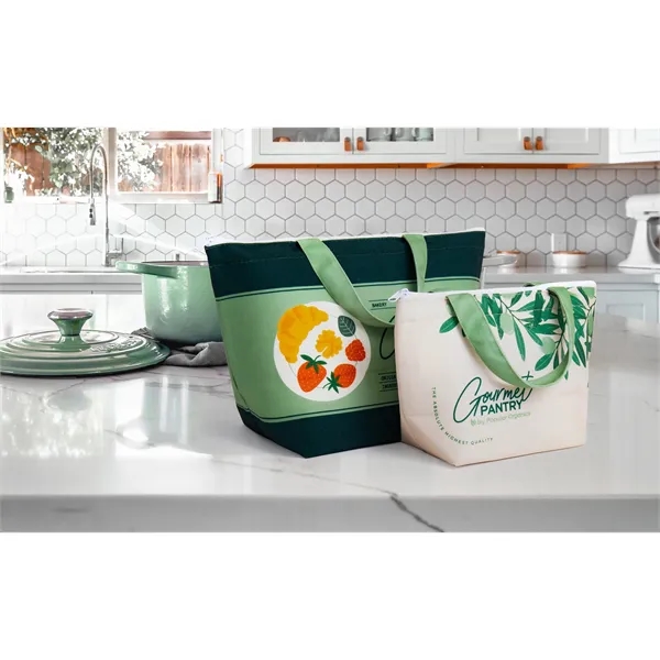 Full color, full bleed Insulated Recycled Canvas Lunch Tote... from ASI 45657 Pop! Promos