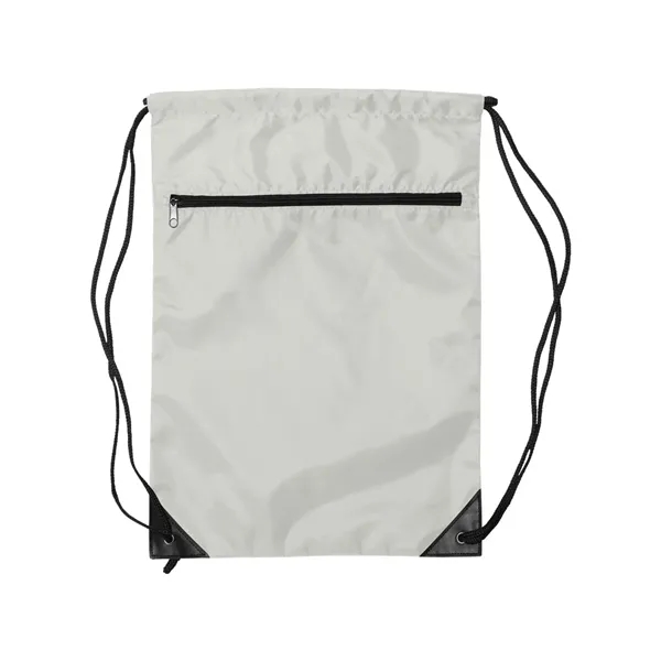 Nylon zippered drawstring backpack, blank.... from ASI 84358 S&S Activewear