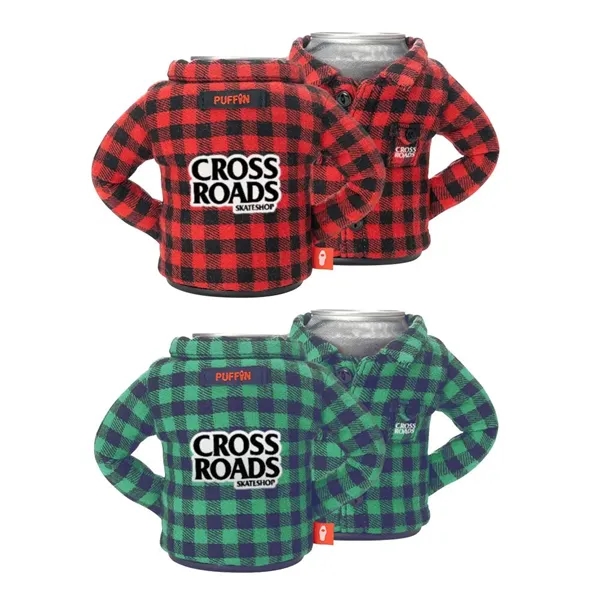 Flannel shirt-inspired can cooler, designed for 12 oz. cans.... from ASI 88060 Snugz/USA Inc