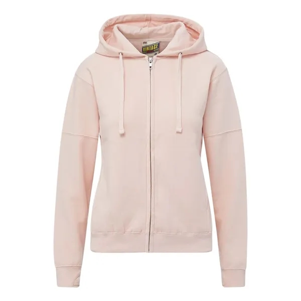 MV Sport Women's Vintage Fleece Hooded Full-Zip Sweatshirt... from ASI 84358 S&S Activewear