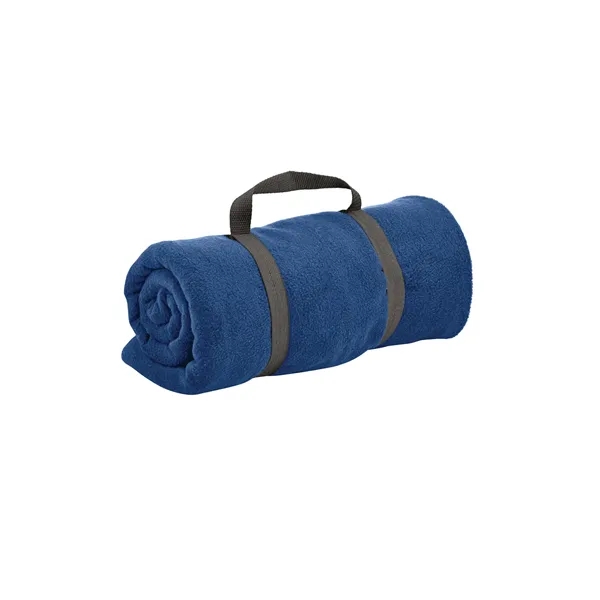 50" x 60" polyester fleece blanket with brushed finish, matching color-whip... from ASI 79530 Prime Line