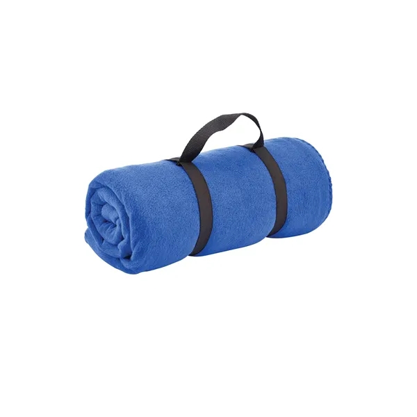 50" x 60" polyester fleece blanket with brushed finish, matching color-whip... from ASI 79530 Prime Line