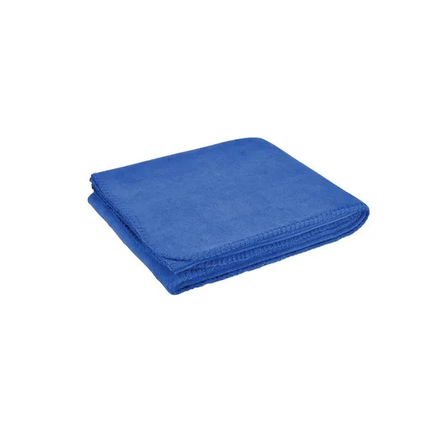 50" x 60" polyester fleece blanket with brushed finish, matching color-whip... from ASI 79530 Prime Line