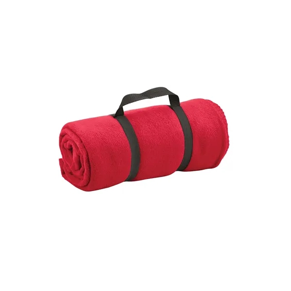 50" x 60" polyester fleece blanket with brushed finish, matching color-whip... from ASI 79530 Prime Line