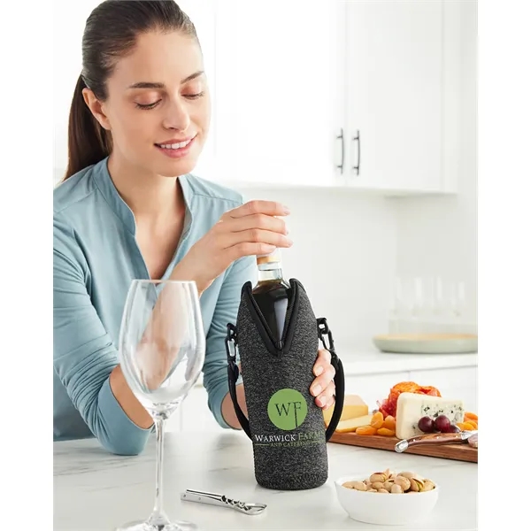 Wine cooler set with a zipper, handle, front pocket, corkscrew and... from ASI 79530 Prime Line