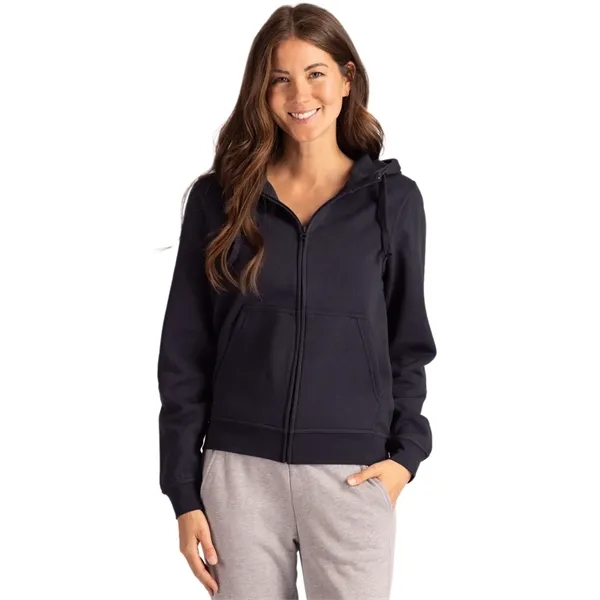 Unisex sweatshirt with a hood, full-zip, anti-pill finish, drawstring, metal grommets,... from ASI 47965 Cutter & Buck