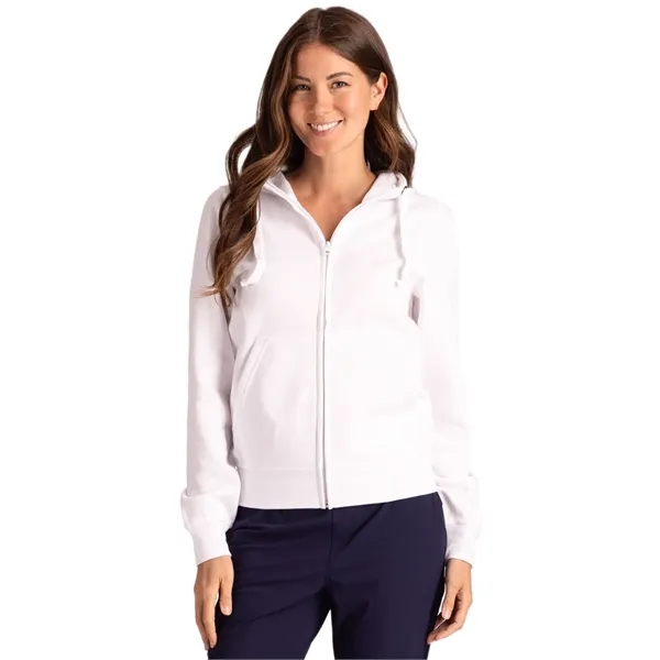 Unisex sweatshirt with a hood, full-zip, anti-pill finish, drawstring, metal grommets,... from ASI 47965 Cutter & Buck