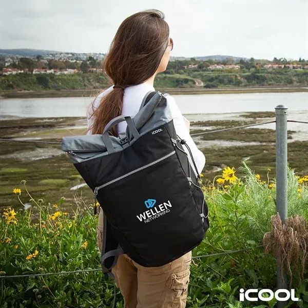 Cooler backpack made with ripstop fabric and PEVA lining in large... from ASI 67866 Logomark/Valumark