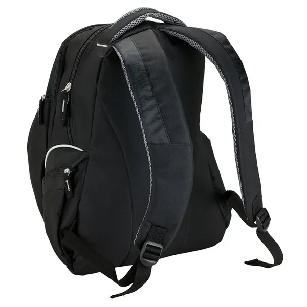 11" x 17.5" x 15" Mauro backpack with padded media pocket... from ASI 67866 Logomark/Valumark