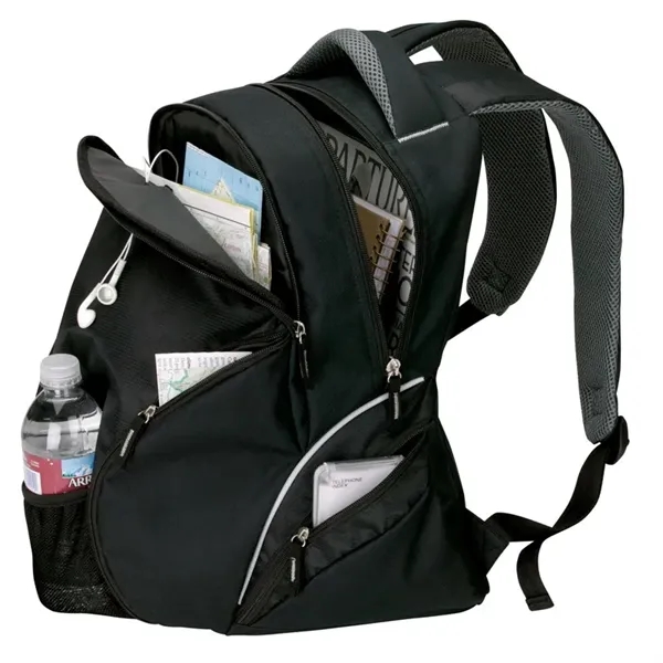 11" x 17.5" x 15" Mauro backpack with padded media pocket... from ASI 67866 Logomark/Valumark