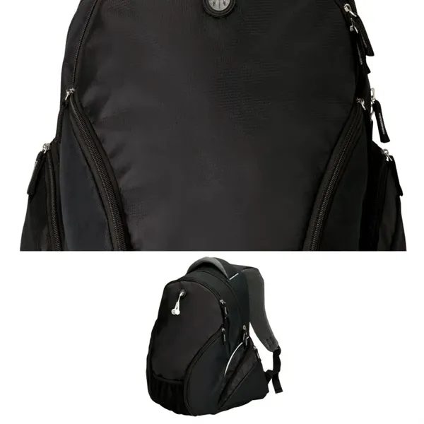 11" x 17.5" x 15" Mauro backpack with padded media pocket... from ASI 67866 Logomark/Valumark