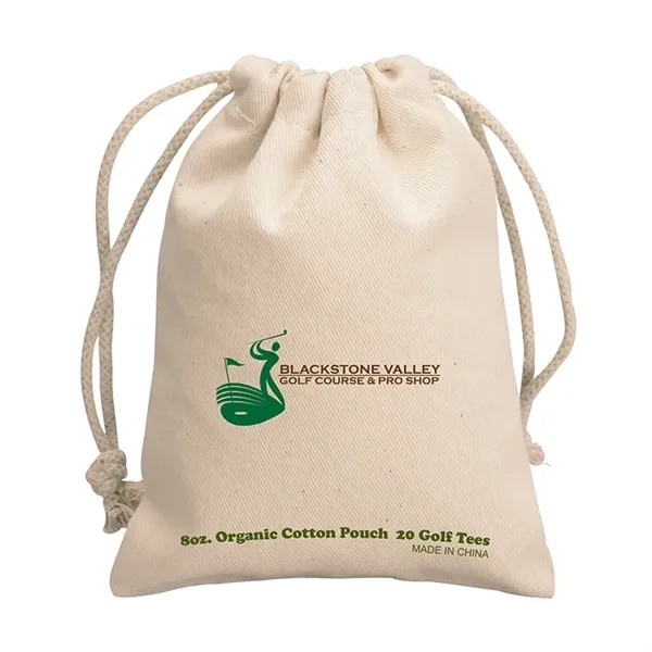 20-piece Solvang wooden golf tee set in 8 oz. cotton drawstring... from ASI 67866 Logomark/Valumark