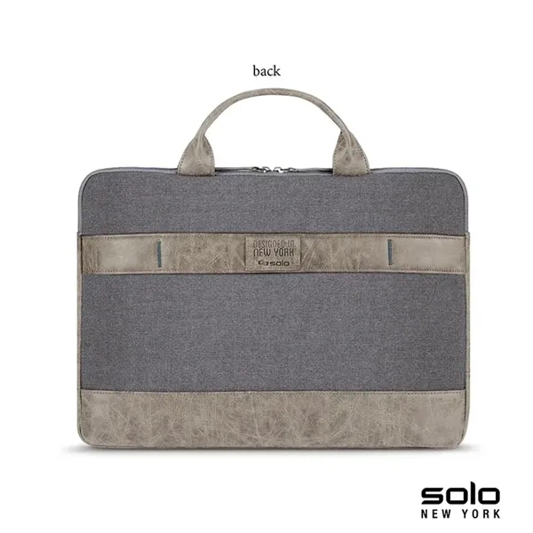 Solo Pilot two-tone slim brief; includes turquoise lining and protects laptops... from ASI 67866 Logomark/Valumark