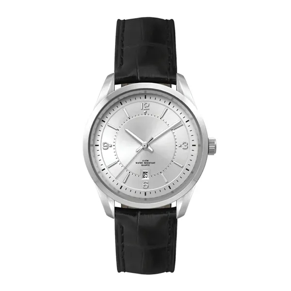 33MM METAL SILVER CASE, 3 HAND MVMT, SILVER DIAL, ...... from ASI 67866 Logomark/Valumark