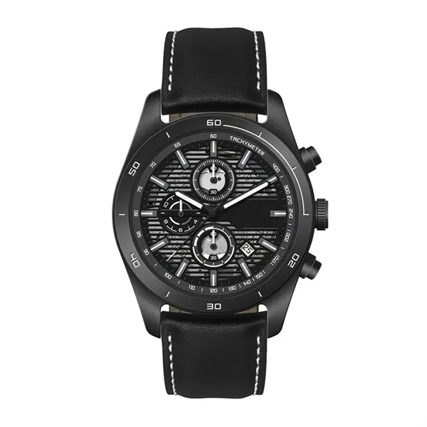 42MM STEEL BLACK CASE, CHRONOGRAPH MVMT, BLACK DIA...... from ASI 67866 Logomark/Valumark