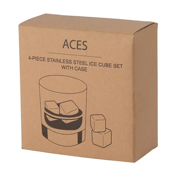Aces 4-Piece Ice Cube Set... from ASI 67866 Logomark/Valumark