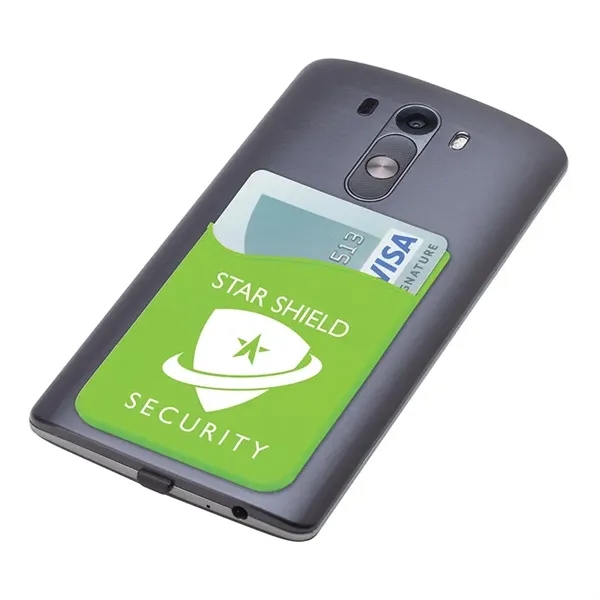 0.12" x 3.38" x 2.25" silicone cellphone wallet with adhesive back... from ASI 67866 Logomark/Valumark / Valumark™