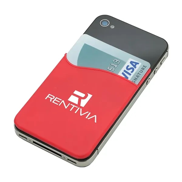 0.12" x 3.38" x 2.25" silicone cellphone wallet with adhesive back... from ASI 67866 Logomark/Valumark / Valumark™