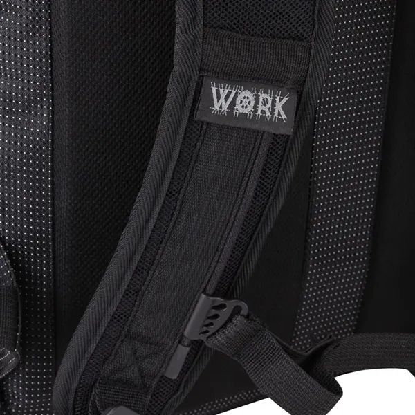 7.25" x 18.5" x 11" Work Pro II laptop backpack with... from ASI 67866 Logomark/Valumark