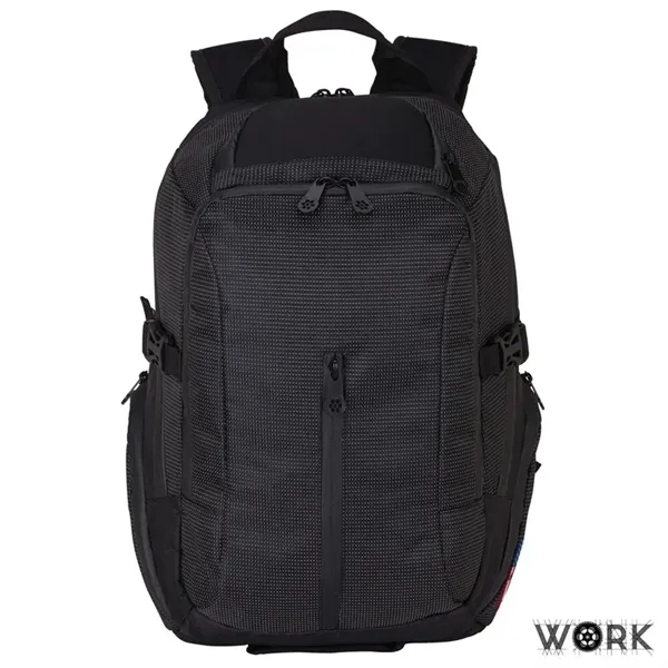 7.25" x 18.5" x 11" Work Pro II laptop backpack with... from ASI 67866 Logomark/Valumark