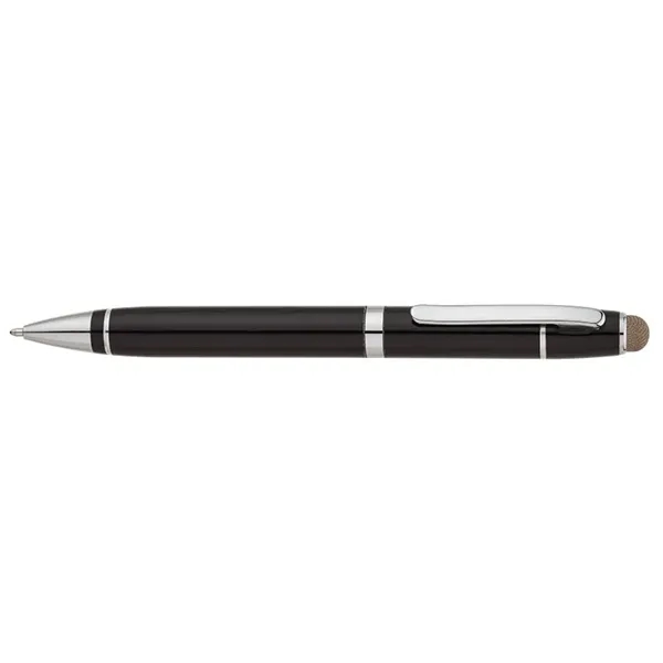 Twist action ballpoint pen with aluminum construction, chrome accents, twist tip,... from ASI 67866 Logomark/Valumark