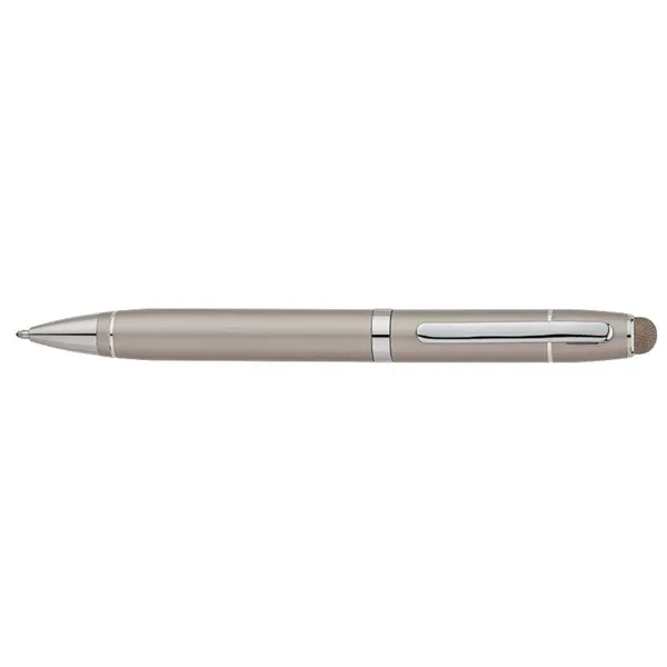 Twist action ballpoint pen with aluminum construction, chrome accents, twist tip,... from ASI 67866 Logomark/Valumark