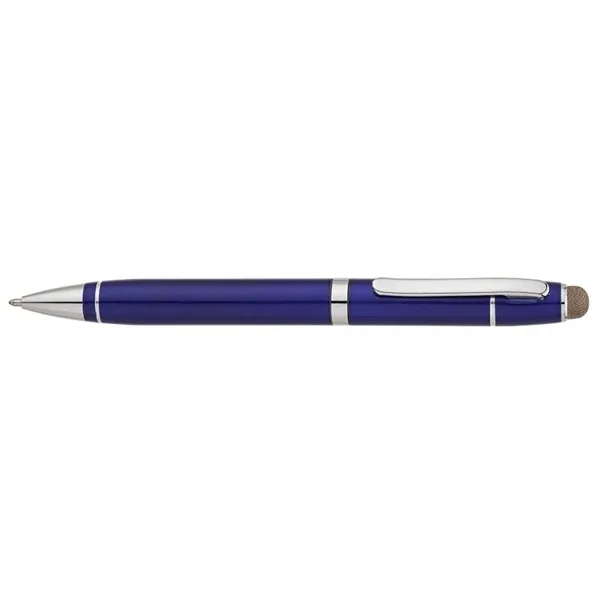 Twist action ballpoint pen with aluminum construction, chrome accents, twist tip,... from ASI 67866 Logomark/Valumark
