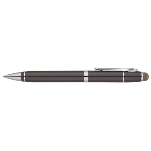 Twist action ballpoint pen with aluminum construction, chrome accents, twist tip,... from ASI 67866 Logomark/Valumark