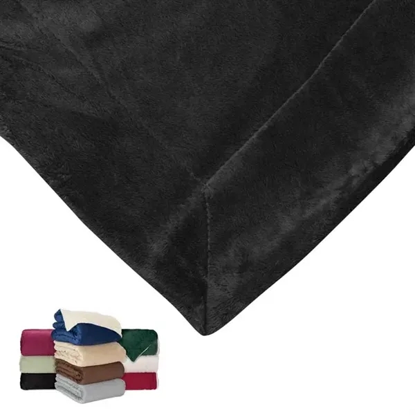 0.19" x 60" x 50" micro mink Sherpa blanket; includes vinyl... from ASI 67866 Logomark/Valumark