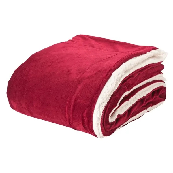0.19" x 60" x 50" micro mink Sherpa blanket; includes vinyl... from ASI 67866 Logomark/Valumark