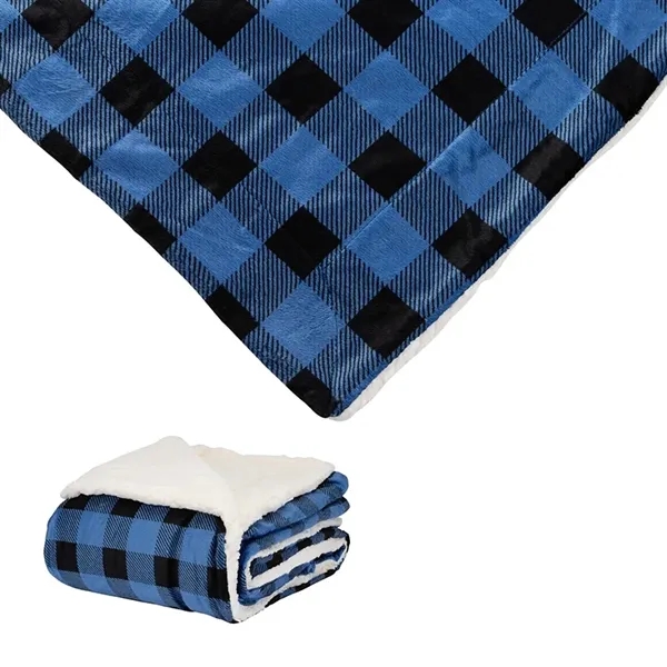 0.19" x 60" x 50" micro mink Sherpa blanket; includes vinyl... from ASI 67866 Logomark/Valumark