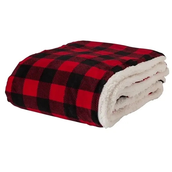 0.19" x 60" x 50" micro mink Sherpa blanket; includes vinyl... from ASI 67866 Logomark/Valumark