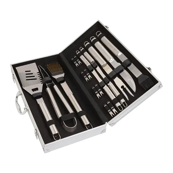 Central Park 18 Piece Steel BBQ Set... from ASI 67866 Logomark/Valumark