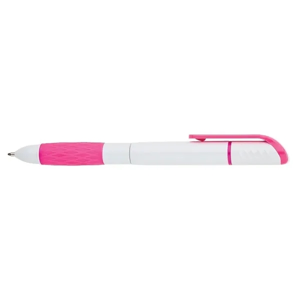 2-in-1 double ended twist-action ballpoint pen and highlight with soft silicone... from ASI 67866 Logomark/Valumark / Valumark™