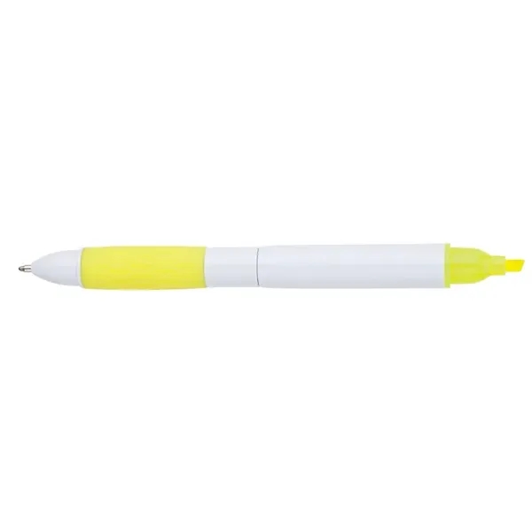 2-in-1 double ended twist-action ballpoint pen and highlight with soft silicone... from ASI 67866 Logomark/Valumark / Valumark™