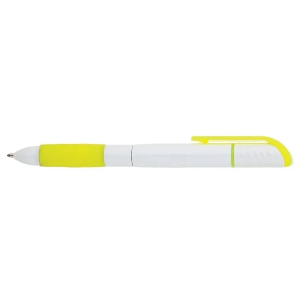 2-in-1 double ended twist-action ballpoint pen and highlight with soft silicone... from ASI 67866 Logomark/Valumark / Valumark™