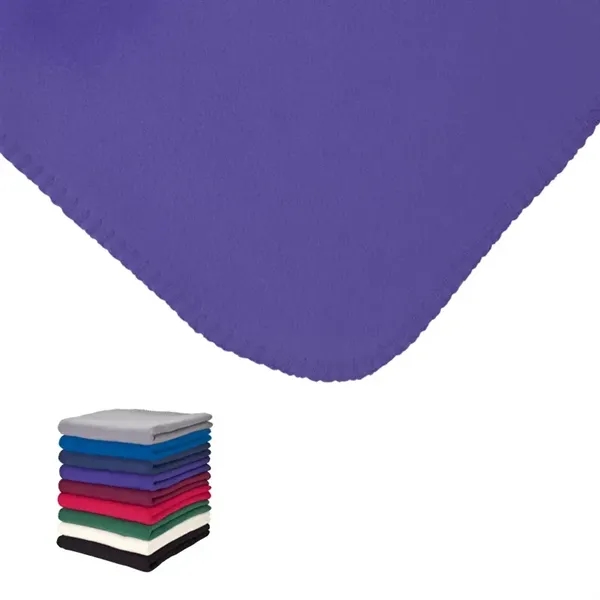 0.12" x 60" x 50" fleece blanket with color-matching whipstitch edging.... from ASI 67866 Logomark/Valumark / Valumark™