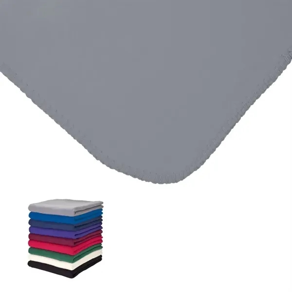 0.12" x 60" x 50" fleece blanket with color-matching whipstitch edging.... from ASI 67866 Logomark/Valumark / Valumark™