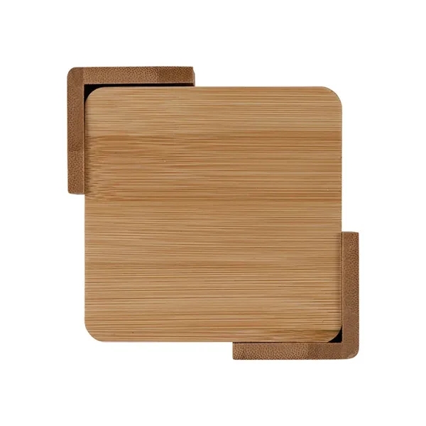 Brandon IV 4-Piece Bamboo Coaster Set... from ASI 67866 Logomark/Valumark