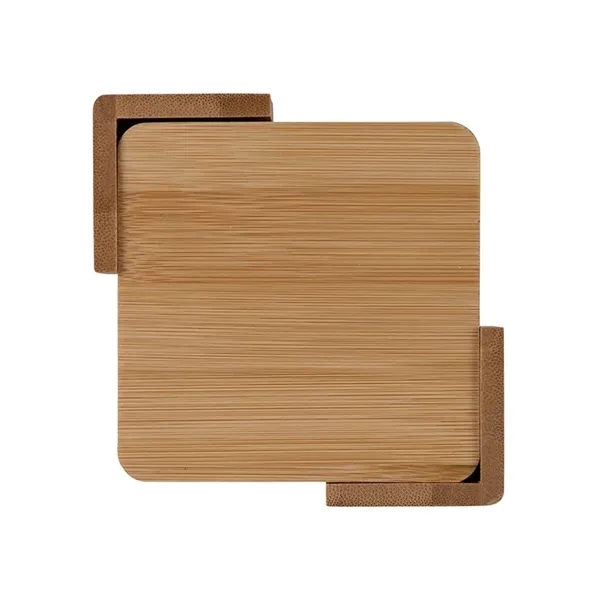 Brandon IV 4-Piece Bamboo Coaster Set... from ASI 67866 Logomark/Valumark