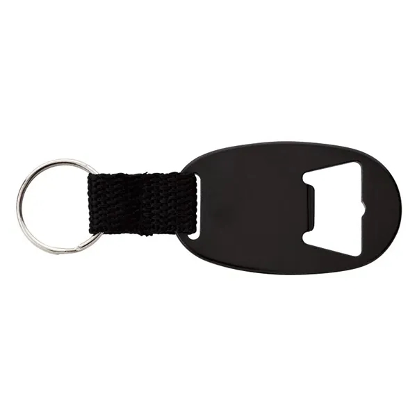 0.25" x 3.75" x 1.38" aluminum bottle opener keyring with web... from ASI 67866 Logomark/Valumark / Valumark™