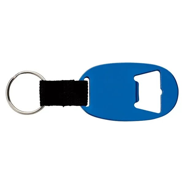 0.25" x 3.75" x 1.38" aluminum bottle opener keyring with web... from ASI 67866 Logomark/Valumark / Valumark™