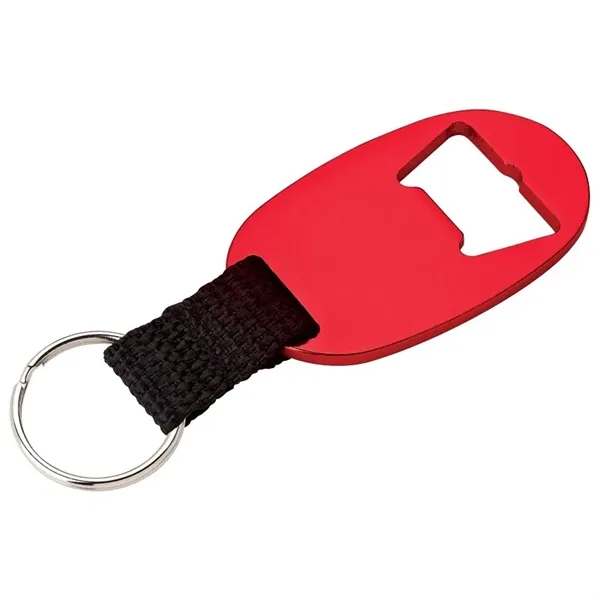 0.25" x 3.75" x 1.38" aluminum bottle opener keyring with web... from ASI 67866 Logomark/Valumark / Valumark™