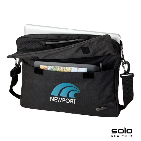 2" x 11.5" x 15.5" Solo Flatiron 16" slim brief; holds... from ASI 67866 Logomark/Valumark