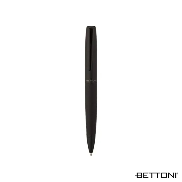 Steel ballpoint pen with twist-action mechanism, matte black finish, gloss black... from ASI 67866 Logomark/Valumark