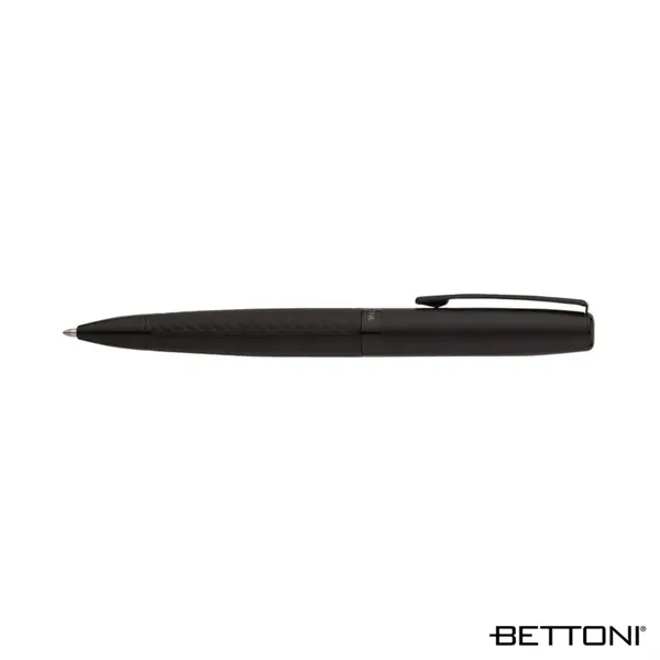 Steel ballpoint pen with twist-action mechanism, matte black finish, gloss black... from ASI 67866 Logomark/Valumark