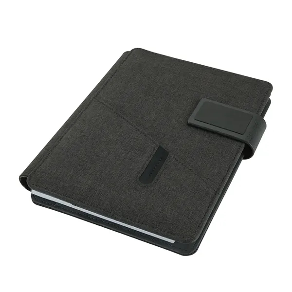 1.06" x 8.75" x 7" leatherette padfolio with spiral bound 50-page... from ASI 67866 Logomark/Valumark